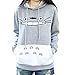 Gojo Satoru Hoodie Costume Cosplay Sweatshirt Sweater 3D Novelty Hooded Pullover for Men Women Gray