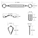Blika 25 Pack Heavy Duty T316 Stainless Steel Cable Railing Kits for Wood Posts, DIY Balustrade Kit with Left & Right Hand Thread Lag Screws