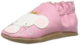 Robeez Girls' Soft Soles, Traditional Silhouette Slip-on, Princess-Pink, 12-18 Months M US Infant