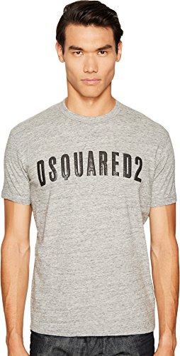 DSQUARED2  Men's Crack/Shiny Print T-Shirt Grey T-Shirt