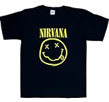 Nirvana Smiley Face Smile T-Shirt (Small)