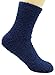 Unisex Fuzzy Microfiber Socks 4 Pack Thick Warm Comfort Crew Fashion Socks, Style 1