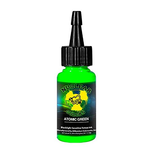 Moms Nuclear UV Tattoo Ink Atomic Green Ultra Violet US 1oz