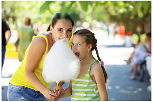The Candery Cotton Candy Machine with Stainless Steel Bowl 2.0 and Floss Bundle- Use to Floss Sugar Floss, Candy for Birthday Parties Fairs, Festivals- Includes 5 Floss Sugar Flavors 12oz Jars and 50