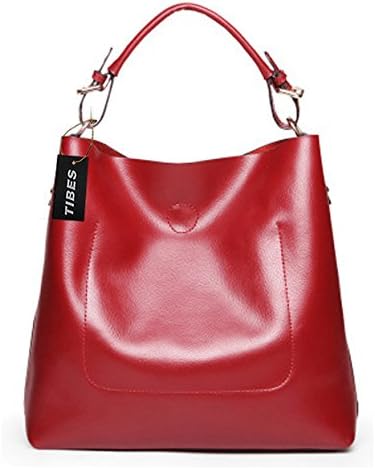 Tibes Fashion Women's Handbag Shoulder Bag 2 in 1 Tote with Pouch