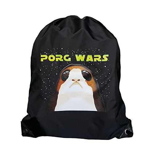Porg Wars, Drawstring bag - Black