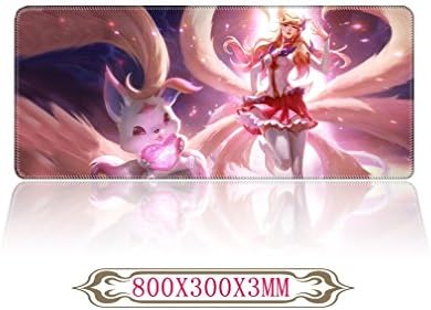 GALIGEIGEI League of Legends LOL Guardians of Stars Magical Soft Smooth Gaming Mouse Pad Mouse Mat(31.5"x 11.8"x0.12"), Design for League of Legends (Ahri)