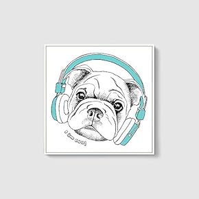 Framed Canvas Wall Art for Living Room, Bedroom Cute Animal Theme Canvas Prints for Home Decoration Ready to Hang - 16x16 inches