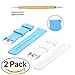 RANDON Quick Release Silicone Watch Bands Soft Rubber Watch Strap for Smart Watch,Pack of 2 (White/Sky Blue, 22)