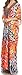 Sakkas SS1625 KF60025BT - LongKaftan Georgettina Ligthweight Printed Long Caftan Dress/Cover Up - Sunset Orange/Multi - OS