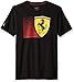 PUMA Mens Formula 1 Scuderia Ferrari Big Shield Tee, Puma Black Red, L