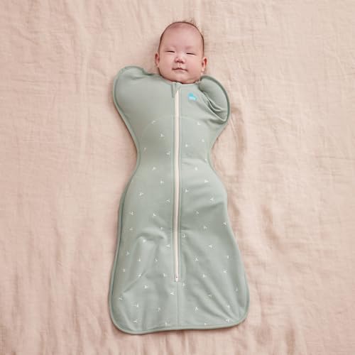 Love to Dream Swaddle UP, Baby Sleep Sack, 1.5 TOG, Self-Soothing, Longer Sleep, Snug Fit Helps Calm Startle Reflex, Newborn Essentials for Baby, Suitable for All Seasons, 8-13 lbs, Olive Twigs