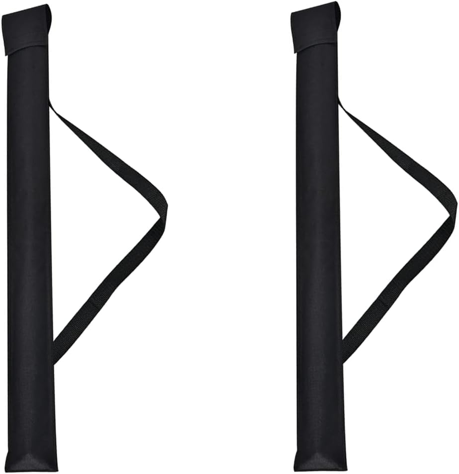 Teekerwan Billiard Pool Cue Stick Carrying Case Bag for 1/2 Billiard Cue Stick, 32 Inches Long Pool Cue Stick Storage Carrying Bag Black (Leather Fabric Available) (2PCS Fabric)