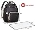 Dilline PREMIUM Diaper Bag Multi-Function Waterproof Travel Backpack for Girl & Boy, Maternity Nappy Organizer with Changing Pad & Insulated Pockets, Large Capacity, Durable and Stylish (Black)