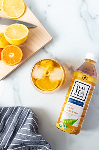 TEAS’ TEA UNSWEETENED GOLDEN OOLONG TEA 16.9 OUNCE (PACK OF 12), SUGAR FREE, 0 CALORIES