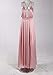 Miss ord Women Deep V Summer Slit Maxi Dress with Strap for Prom Party Small Light Pink