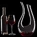 Zalik Wine Decanter U Shaped Horn Design - Superior Quality Crystal Hand Made Wine Aerator large Wine Carafe Holds 1800 ML - Lead Free The Premium Gift For Wine Lovers