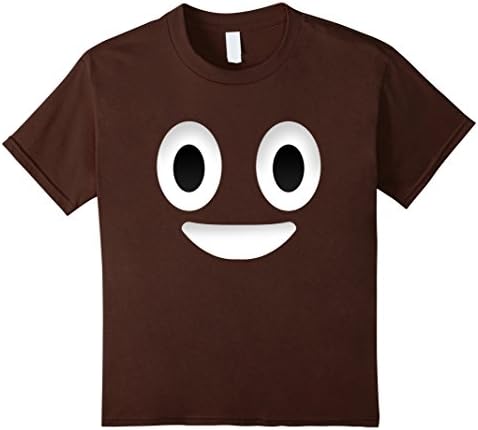 Kids Poop Emoji Halloween Costume Shirt 6 Brown
