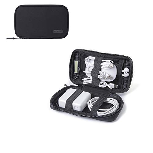 Comfyable Power Cord Holder Bag, Electronics Travel Organizer Case, Charger Cord Organizer, Electrical Cord Storage, Cable Wire Pouch, Black - Thumbnail 7