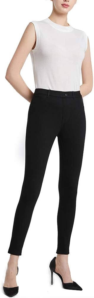 Ginasy Dress Pants for Women Stretch Pull-on Pants Ease into Comfort Office Ponte Pants