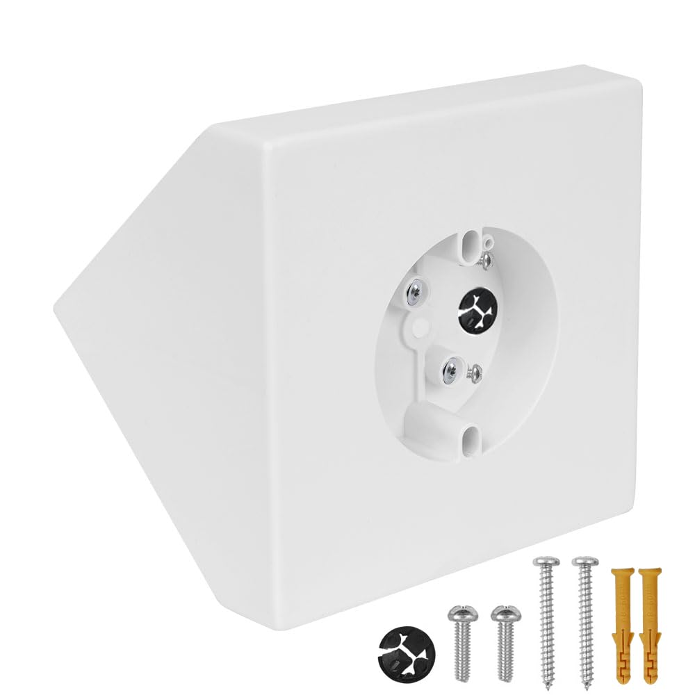 Photo 1 of Ceiling Fan Mounting Bracket Kit,Ceiling Fan Angle Mount Box Fits FB900-1 Cathedral Ceiling Angles of 80° or Up, White. (1)