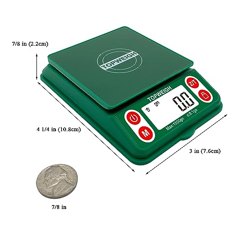 Digital Reloading Scale, 2 Metal Powder Pans, Grain Scale Green, Easy