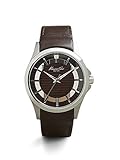Kenneth Cole New York Men's 'Transparency' Quartz Stainless Steel and Brown Leather Dress Watch (Model: 10022289)
