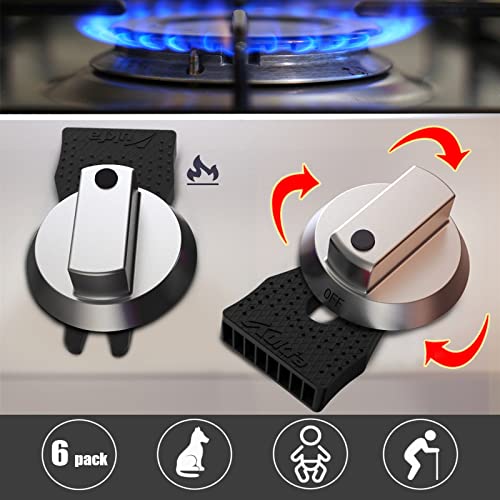 Gas Stove Baby Proof Knobs Locks (6 Pack), Aukfa Child Proofing Oven