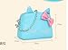 Large Size Women Bag,New Design Fashion Girls Cute PU Leather Cat Messenger Tote Shoulder Bag (Blue)