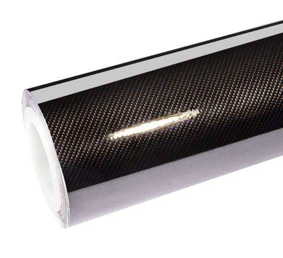 5D CARBON FIBRE VINYL ULTRA HIGH GLOSS 300MM X 1000MM ROLL - CARBON FIBER VINYL EFFECT - WRAP BADGES CAR PANELS