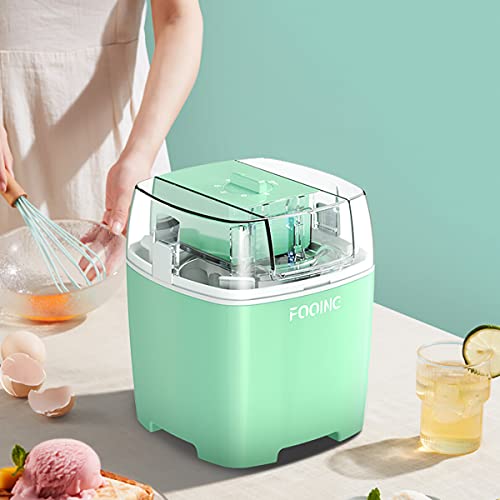 FOOING Ice Cream Makers Countertop, Homemade Ice Cream Machine, 1.5
