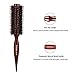 Mokale Natural Boar Bristle Round Comb Hair Brush with Ergonomic Natural Wood Handle,2.2 Inch,Styling Essentials for Hair Drying, Styling, Curling
