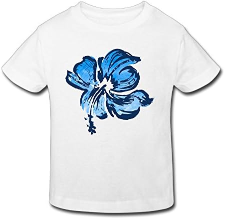 KissKid Watercolor Hibiscus Baby Short Sleeve Tshirt 5-6 Toddler