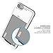DesignSkin Slider iPhone 6s / 6 Case with Sliding Card Slot Extreme Heavy Duty Bumper Protection with Card Holder 3-Layer Wallet Case Cover for iPhone 6s (2015) / iPhone 6 (2014) - Blue Stripe