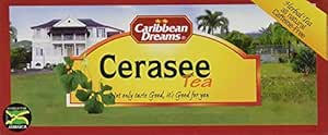 Caribbean Dreams Cerasee Tea, 20 Tea Bags, Herbal Tea, All Natural, Caffeine Free Tea, 100% Cerasee Leaves