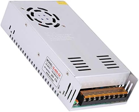 COLM AC 110V-240V To DC 24V 17A 400W LED Driver Switching Power Supply Transformer Regulated for LED Strip light, CCTV, Computer Project etc