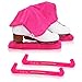 CRS Cross Skate Guards, Soakers & Towel Gift Set - Ice Skating Guards and Soft Skate Blade Covers for Figure Skating or Hockey (Power Pink, Small)