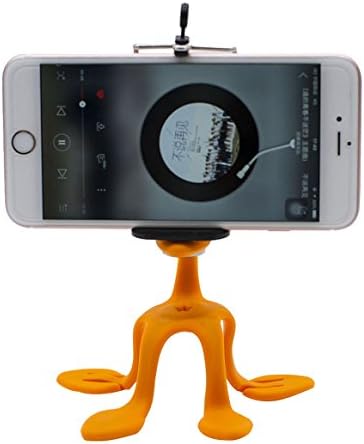 ANVIEWER Phone Mount, Smartphones Car Air Vent &amp;Steering Wheel Mount Holder Cradle with Creative Multi-color Gecko Design, Supporting Various Scenes for Smartphones and Mini Tablets (Orange)