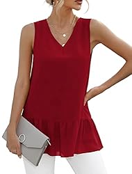 VIISHOW Women's 2023 Summer Sleeveless V Neck