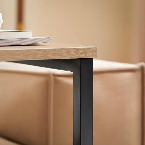 SoBuy Small Table End Tables High Side Table طاوله صغيرهNarrow C-Shaped Coffee Beside Tables Wooden TV Stand Table for Sofa,Living Room,Bedroom,Kithen,Home Office,طاولاتFBT44-N