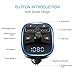Naouis Bluetooth FM Transmitter For Car, FM Radio Transmitter Bluetooth 4.2 with Hands Free Calling, 2 USB Ports, USB Drive and Micro SD Card Slot