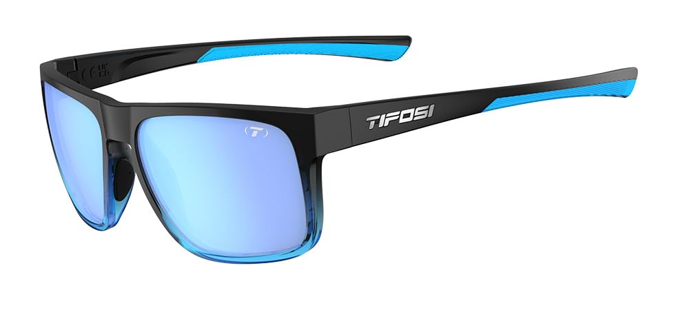 Tifosi Swick Single Lens Eyewear: Sleek and durable, perfect for active lifestyles, offers shatterproof protection and comfortable fit, Onyx Blue Fade/New Blue