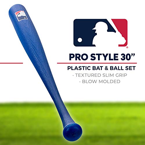 Franklin Sports Plastic Baseball Bat + Ball Set MLB Kids Lightweight