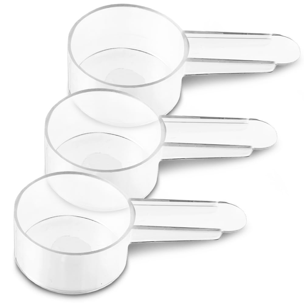 Photo 1 of 3 Pack Tablespoon Measuring Spoon Set with Short Handle Coffee Scoop - 1 Tablespoon (15 ML) Clear Plastic Scoops for Coffee, Loose Tea, Protein, Spices, Powders, and Other Dry Goods