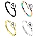 BodyJ4You Nose Rings 20G Hoop Stud 8mm 10mm Surgical Steel Lip Piercing Jewelry Women Girl