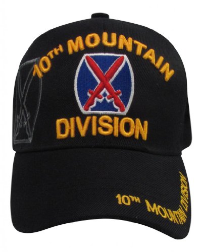 US Warriors Men's U.S. Army 10th Mountain Division Baseball Hat One Size Black