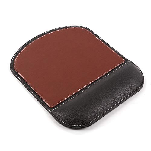 Mouse Pad Leather Gaming Mouse Mat with Wrist Rest Support Comfortable Non-Slip Base-Office/Home Mouse Pads