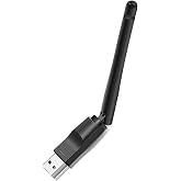150Mbps USB WiFi Adapter for Raspberry Pi/Pi 2 3 4 Zero, LOTEKOO RT5370 Chip Wireless Network Card Adapter for Desktop Laptop Windows, MAC OS, Linux, for Mag Set-Top Box