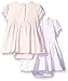 Little Me Baby Newborn Baby-Girls Sweet 2 Pack Cotton Bodysuit Dress, White/Pink, 6 Months