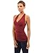 PattyBoutik Women Halter Ruched Sides Top (Burgundy Medium)